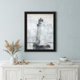 Lighthouse Black Framed Print Wall Art