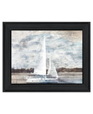Sailboat on Water Black Framed Print Wall Art