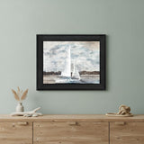 Sailboat on Water Black Framed Print Wall Art