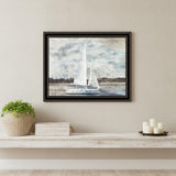 Sailboat on Water Black Framed Print Wall Art
