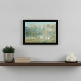 Peaceful Tree Line Black Framed Print Wall Art