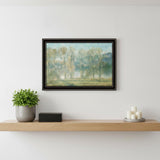 Peaceful Tree Line Black Framed Print Wall Art