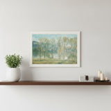 Peaceful Tree Line White Framed Print Wall Art