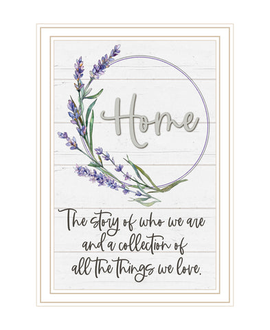 Home a Circle of Love White Framed Print Wall Art