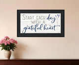 Grateful Heart Black Framed Print Wall Art