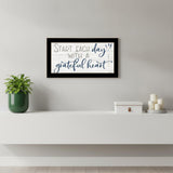 Grateful Heart Black Framed Print Wall Art