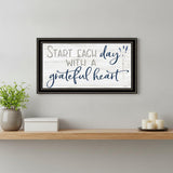 Grateful Heart Black Framed Print Wall Art