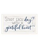 Grateful Heart White Framed Print Wall Art