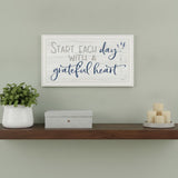 Grateful Heart White Framed Print Wall Art