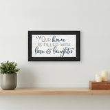 Our Home Black Framed Print Wall Art