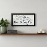Our Home Black Framed Print Wall Art
