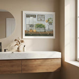 Fluffy Towels White Framed Print Wall Art