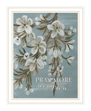 Pray More Worry Less White Framed Print Wall Art