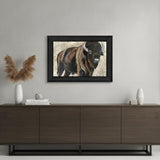 The Boss Bison Only Black Framed Print Wall Art