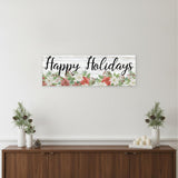 Happy Holiday White Framed Print Wall Art