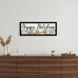Happy Holiday Black Framed Print Wall Art