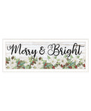 Merry and Bright White Framed Print Wall Art