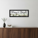 Merry and Bright Black Framed Print Wall Art