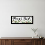 Merry and Bright Black Framed Print Wall Art