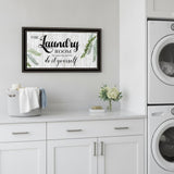The Laundry Room Same Day Service Black and Brown Framed Print Laundry Wall Art