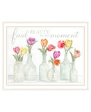 FIND BEAUTY IN THE MOMENT White Framed Print Wall Art