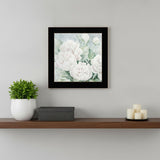 Peaceful Peonies In Full Bloom Black Framed Print Wall Art