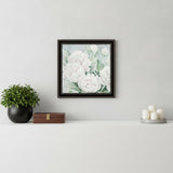 Peaceful Peonies In Full Bloom Black Framed Print Wall Art