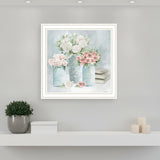 Pastel Peonies Pretties White Framed Print Wall Art