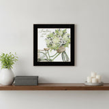 SCATTER YOUR JOY WITH FLOWERS Black Framed Print Wall Art