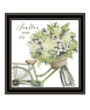 SCATTER YOUR JOY WITH FLOWERS Black Framed Print Wall Art