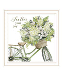 SCATTER YOUR JOY WITH FLOWERS White Framed Print Wall Art