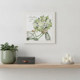SCATTER YOUR JOY WITH FLOWERS White Framed Print Wall Art