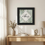 GOOD VIBES Black Framed Print Wall Art
