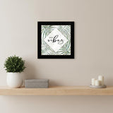 GOOD VIBES Black Framed Print Wall Art