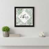 GOOD VIBES Black Framed Print Wall Art