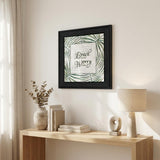 BEACH MORE WORRY LESS Black Framed Print Wall Art