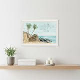 WILD AND FREE JUST LIKE THE SEA White Framed Print Wall Art