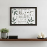 The Crazy is Real Black Framed Print Wall Art