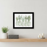 Simply Sage Black Framed Print Wall Art