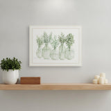 Simply Sage White Framed Print Wall Art