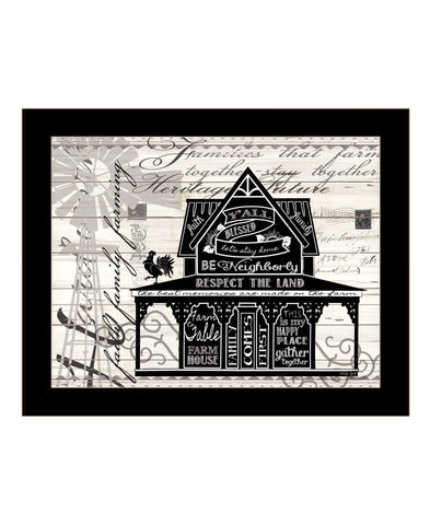 Y'ALL BLESSED FARMHOUSE Black Framed Print Wall Art
