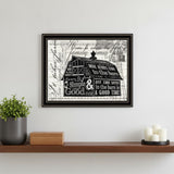 SIMPLE & GOOD BARN Black Framed Print Wall Art