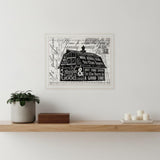 SIMPLE & GOOD BARN White Framed Print Wall Art
