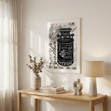 FARM SWEET FARM MILK CAN White Framed Print Wall Art