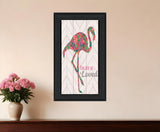You are so loved Flamingo Black Framed Wall Art