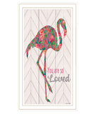 You are so loved Flamingo White Framed Wall Art