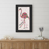 Be A Flamingo Black Framed Wall Art