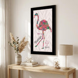 Be A Flamingo Black Framed Wall Art