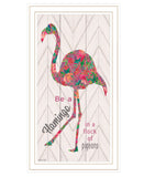 Be A Flamingo White Grooved Frame  Print Wall Art