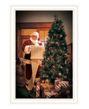 Naughty Or Nice White Framed Print Wall Art